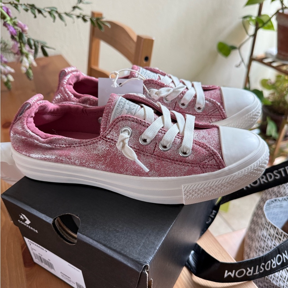 Converse Pink Glitter Sneakers